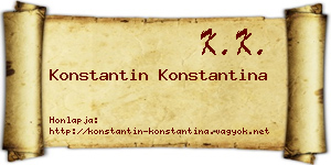 Konstantin Konstantina névjegykártya